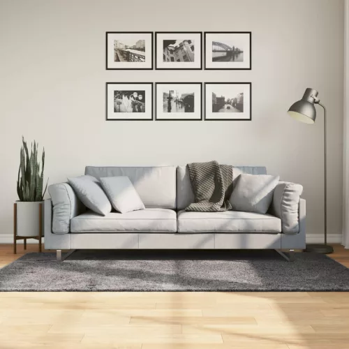  HUARTE antracit rövid szálú puha és mosható szőnyeg 120x170 cm