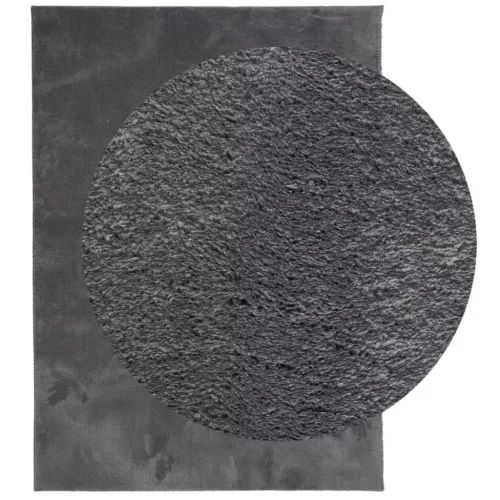  HUARTE antracit rövid szálú puha és mosható szőnyeg 140x200 cm