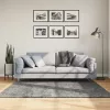  HUARTE antracit rövid szálú puha és mosható szőnyeg 160x160 cm