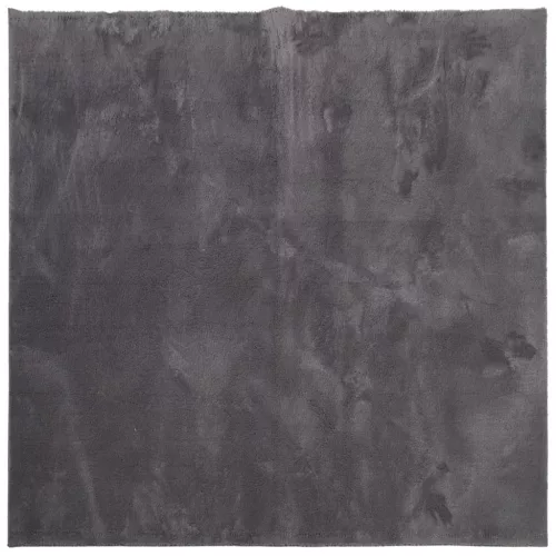  HUARTE antracit rövid szálú puha és mosható szőnyeg 160x160 cm