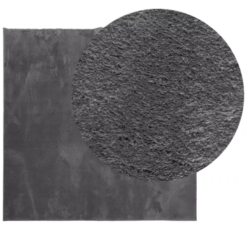  HUARTE antracit rövid szálú puha és mosható szőnyeg 200x200 cm