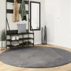  HUARTE antracit rövid szálú puha és mosható szőnyeg Ø 200 cm