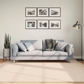    HUARTE bézs rövid szálú puha és mosható szőnyeg 200 x 200 cm