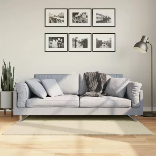  HUARTE krémszínű rövid szálú puha és mosható szőnyeg 80x150 cm