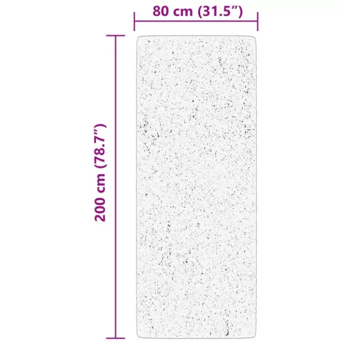  HUARTE krémszínű rövid szálú puha és mosható szőnyeg 80x200 cm