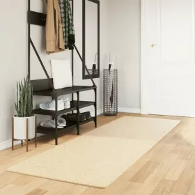    HUARTE krémszínű rövid szálú puha és mosható szőnyeg 80x250 cm