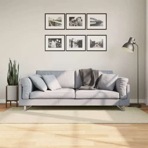  HUARTE krémszínű rövid szálú puha és mosható szőnyeg 100x200 cm