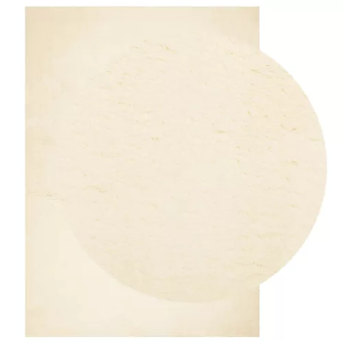  HUARTE krémszínű rövid szálú puha és mosható szőnyeg 160x230 cm