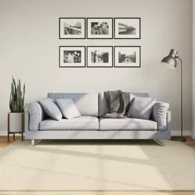    HUARTE krémszínű rövid szálú puha és mosható szőnyeg 200x200 cm