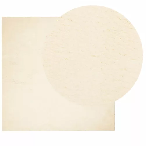  HUARTE krémszínű rövid szálú puha és mosható szőnyeg 200x200 cm