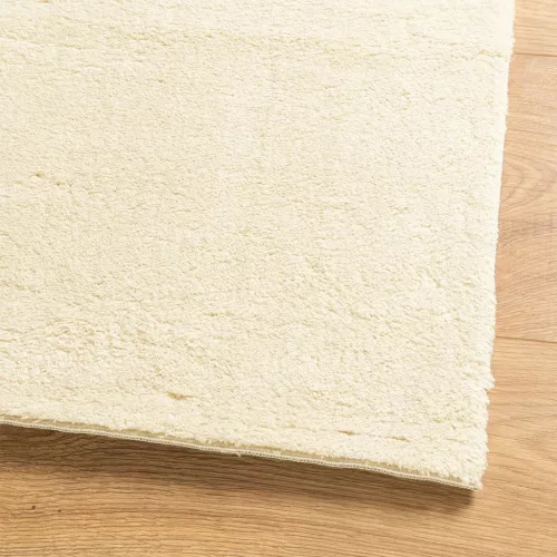  HUARTE krémszínű rövid szálú puha és mosható szőnyeg 200x200 cm