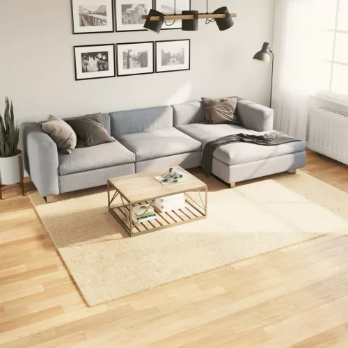  HUARTE krémszínű rövid szálú puha és mosható szőnyeg 200x280 cm