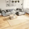  HUARTE krémszínű rövid szálú puha és mosható szőnyeg 240x240 cm