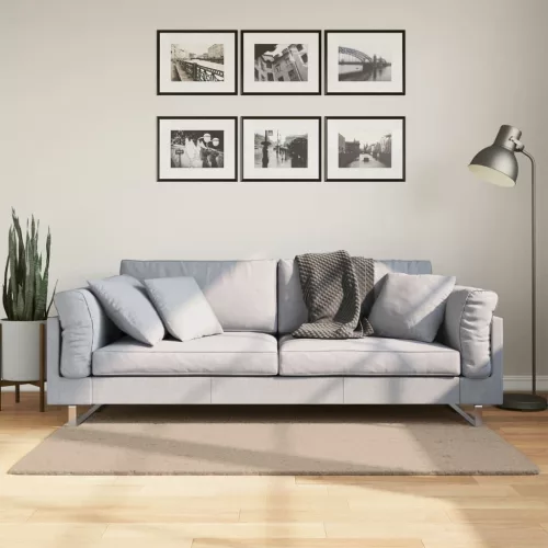  HUARTE homokszínű rövid szálú puha és mosható szőnyeg 80x150 cm