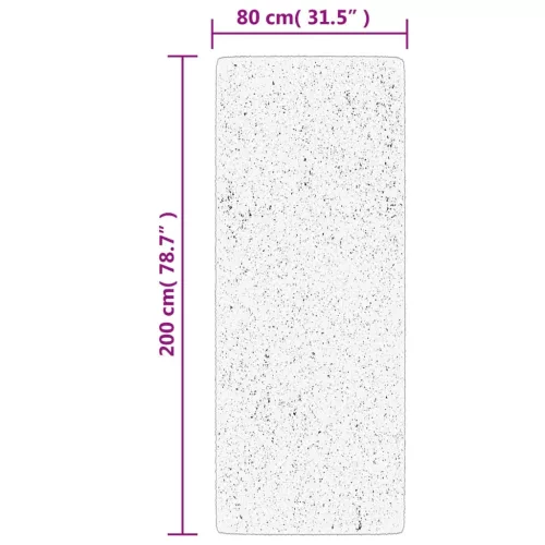 HUARTE homokszínű rövid szálú puha és mosható szőnyeg 80x200 cm