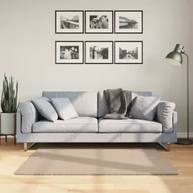    HUARTE homokszínű rövid szálú puha és mosható szőnyeg 120x120cm