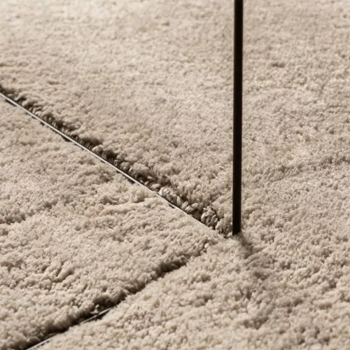  HUARTE homokszínű rövid szálú puha és mosható szőnyeg 200x200cm