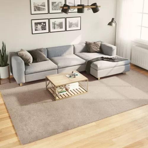  HUARTE homokszínű rövid szálú puha és mosható szőnyeg 240x340cm