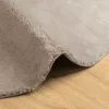  HUARTE homokszínű rövid szálú puha és mosható szőnyeg Ø 120 cm
