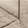  HUARTE homokszínű rövid szálú puha és mosható szőnyeg Ø 120 cm