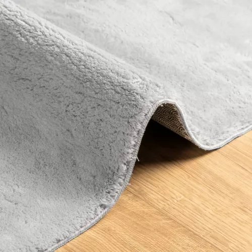  HUARTE szürke rövid szálú puha és mosható szőnyeg 80 x 200 cm