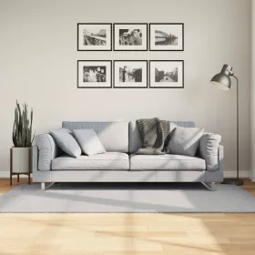    HUARTE szürke rövid szálú puha és mosható szőnyeg 100 x 200 cm