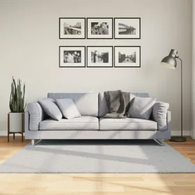    HUARTE szürke rövid szálú puha és mosható szőnyeg 160 x 160 cm