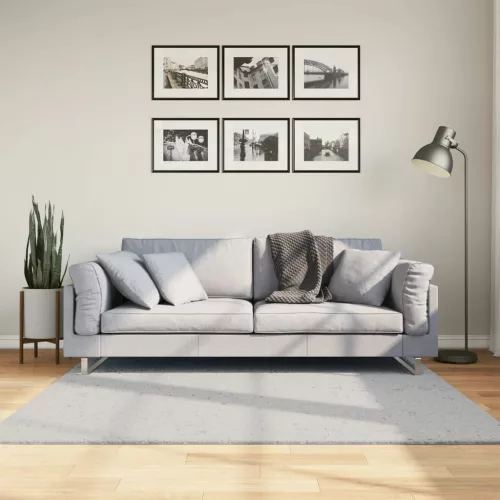  HUARTE szürke rövid szálú puha és mosható szőnyeg 160 x 160 cm
