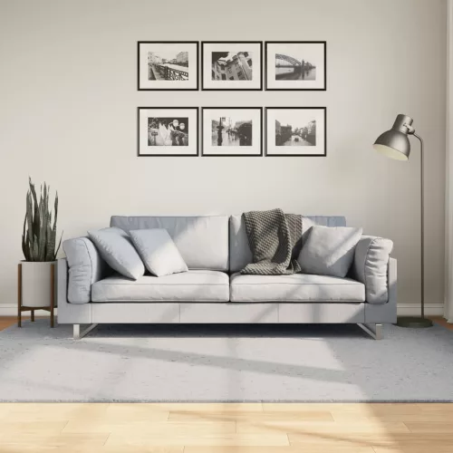  HUARTE szürke rövid szálú puha és mosható szőnyeg 160 x 230 cm