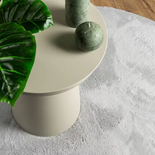  HUARTE szürke rövid szálú puha és mosható szőnyeg Ø 80 cm