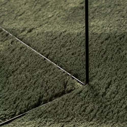  HUARTE erdőzöld rövid szálú puha és mosható szőnyeg 80 x 200 cm