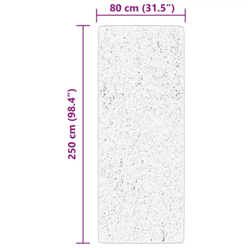  HUARTE erdőzöld rövid szálú puha és mosható szőnyeg 80 x 250 cm