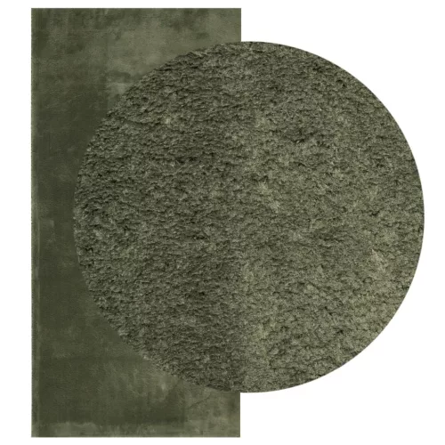  HUARTE erdőzöld rövid szálú puha és mosható szőnyeg 100x200 cm