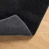  HUARTE fekete rövid szálú puha és mosható szőnyeg 120 x 120 cm