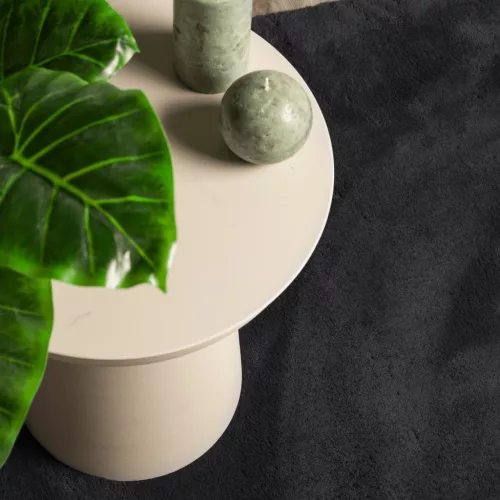  HUARTE fekete rövid szálú puha és mosható szőnyeg 160 x 160 cm