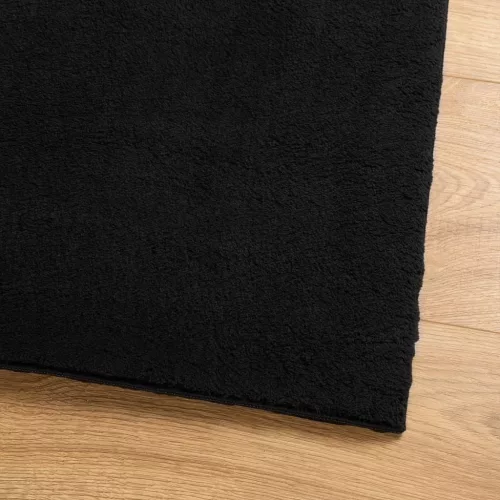  HUARTE fekete rövid szálú puha és mosható szőnyeg 200 x 200 cm