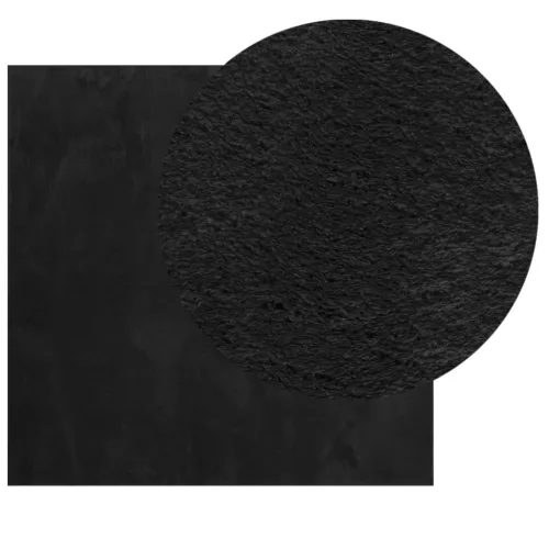  HUARTE fekete rövid szálú puha és mosható szőnyeg 240 x 240 cm
