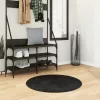  HUARTE fekete rövid szálú puha és mosható szőnyeg Ø 80 cm