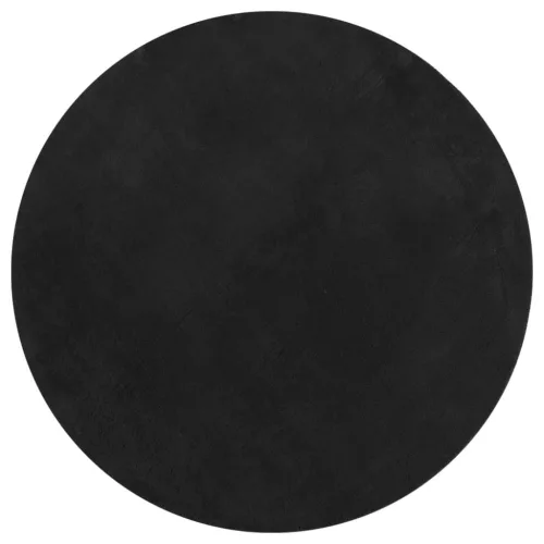  HUARTE fekete rövid szálú puha és mosható szőnyeg Ø 100 cm