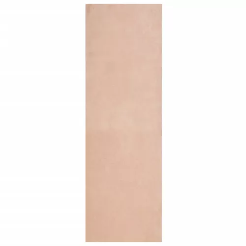  HUARTE púderszínű rövid szálú puha és mosható szőnyeg 80x250 cm