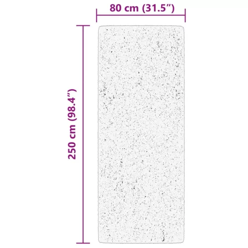  HUARTE púderszínű rövid szálú puha és mosható szőnyeg 80x250 cm