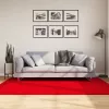  HUARTE piros rövid szálú puha és mosható szőnyeg 140 x 200 cm