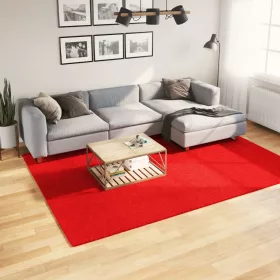    HUARTE piros rövid szálú puha és mosható szőnyeg 200 x 280 cm