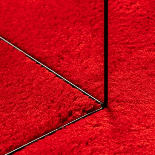  HUARTE piros rövid szálú puha és mosható szőnyeg 200 x 280 cm