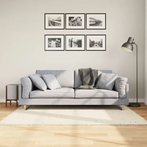  PAMPLONA krémszínű magas szálú bolyhos modern szőnyeg 120x170cm