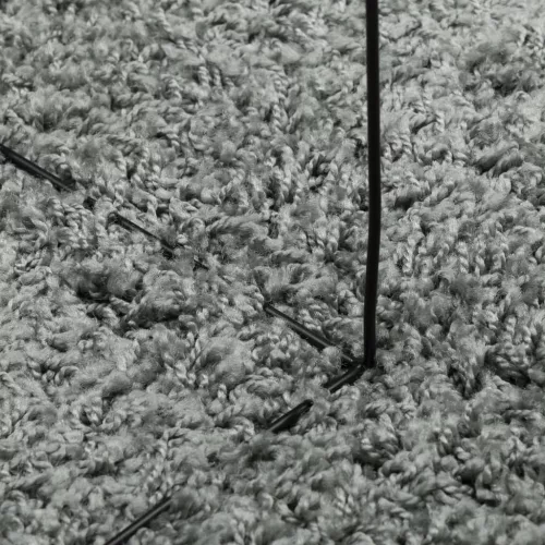  PAMPLONA zöld magas szálú bolyhos modern szőnyeg Ø 80 cm