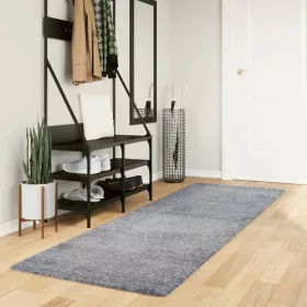    PAMPLONA kék magas szálú bolyhos modern szőnyeg 80 x 250 cm