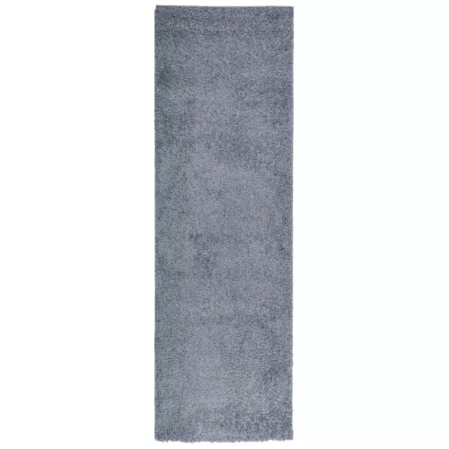  PAMPLONA kék magas szálú bolyhos modern szőnyeg 80 x 250 cm
