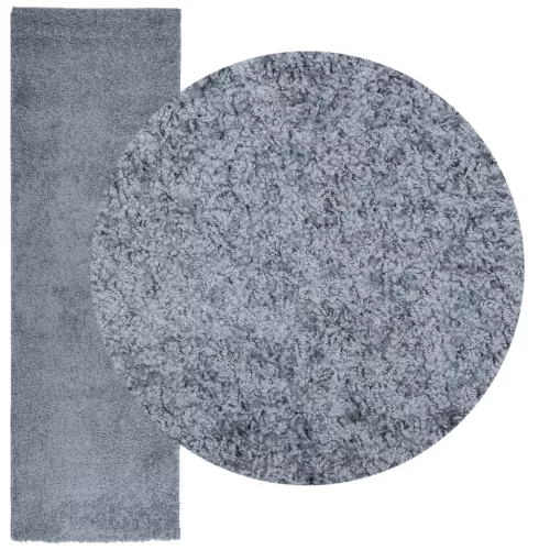  PAMPLONA kék magas szálú bolyhos modern szőnyeg 80 x 250 cm