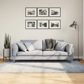    PAMPLONA kék magas szálú bolyhos modern szőnyeg 140 x 200 cm